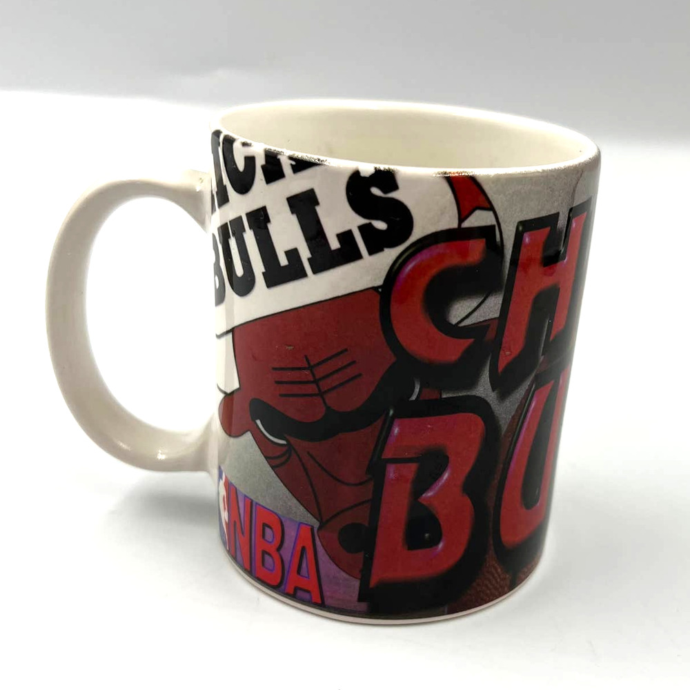 Vintage Chicago‎ Bulls Ceramic Coffee Cup Mug NBA 90's National Basketball